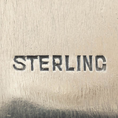 Sterling Silver mark on the bottom of a Vintage Birks Sterling Silver Ring Box