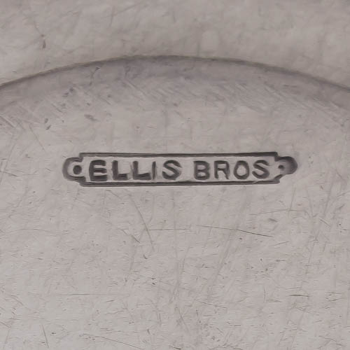 The Ellis Bros. maker’s mark stamped into a sterling silver ring box