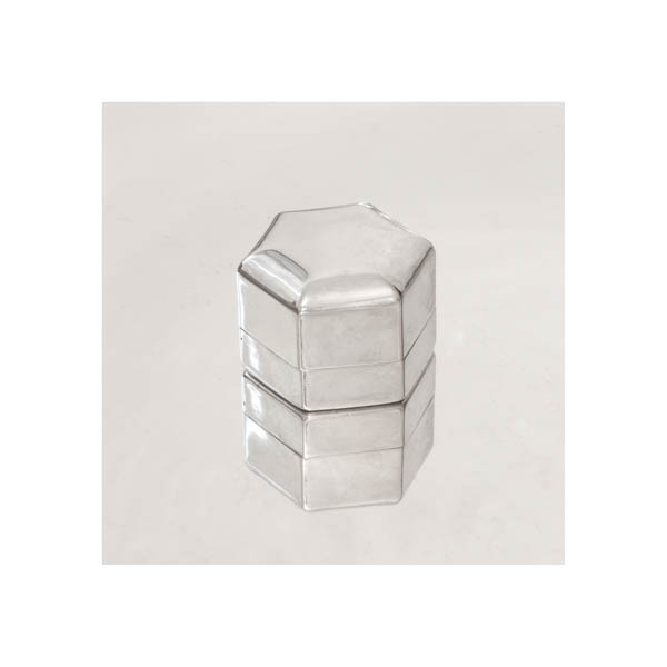  An Ellis Bros. Sterling Siver Ring Box in a Hexagon Shape